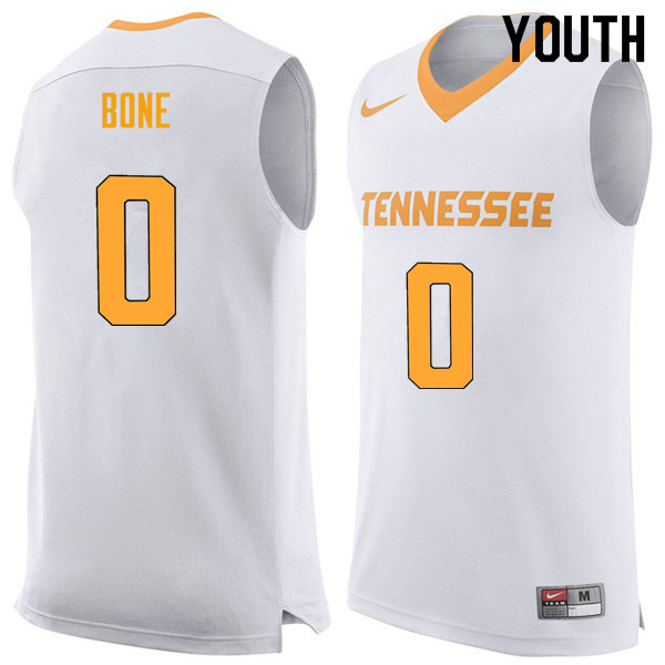 Youth #0 Jordan Bone Tennessee Volunteers College Basketball Jerseys Sale-White